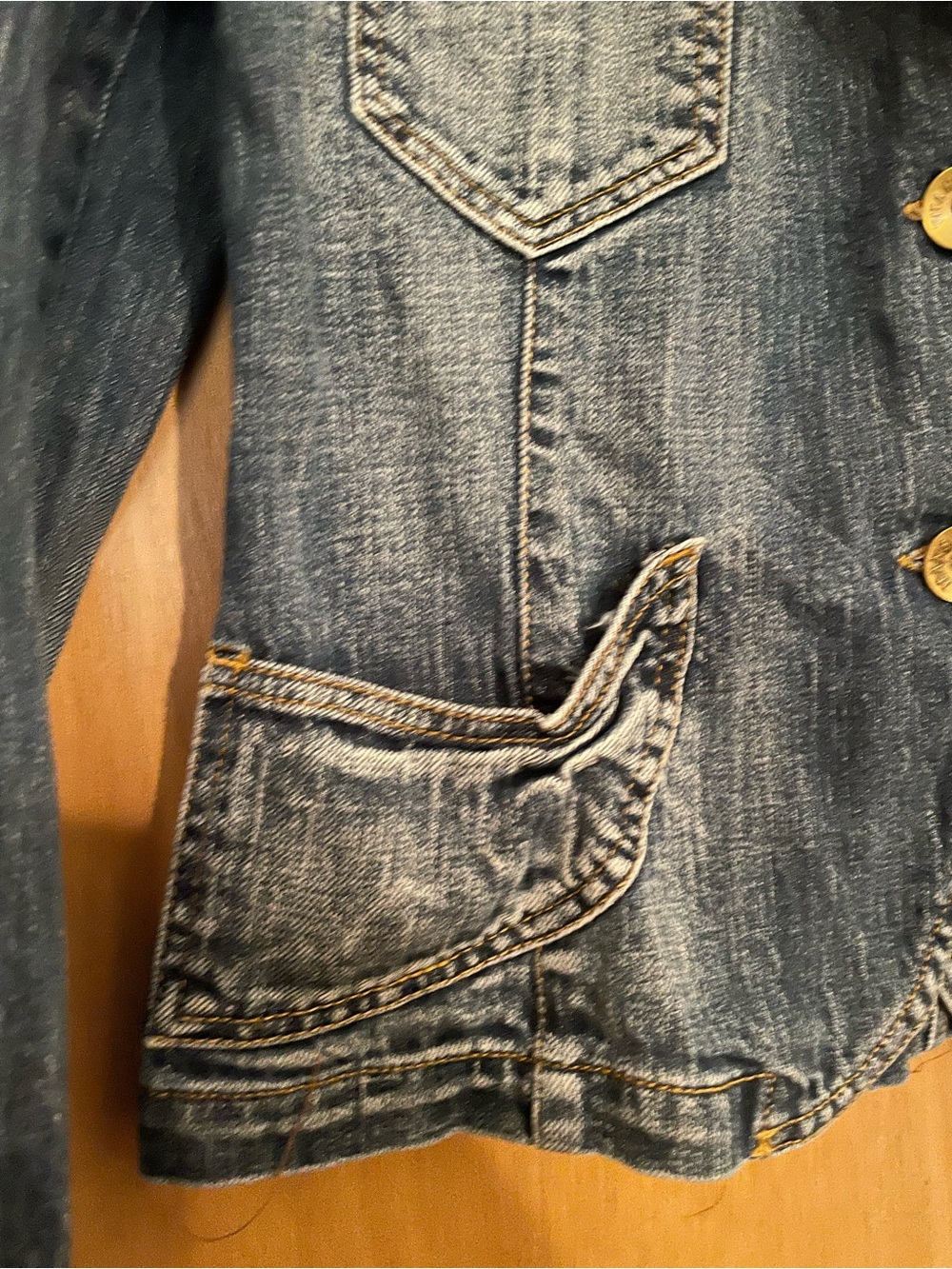 Vitamin A Y2K Denim Embroidered Studded Jacket Size XS/S - Picture 3 of 8